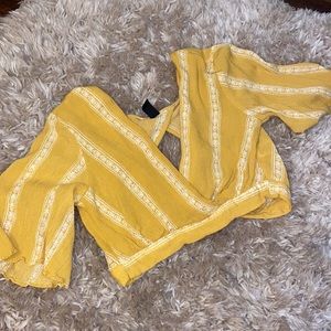 Two piece boho yellow set